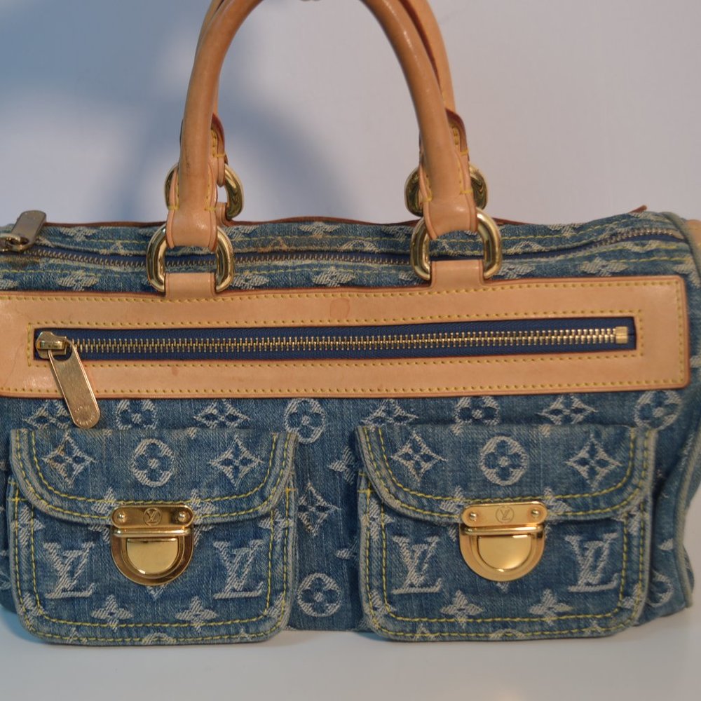 Louis Vuitton Neo Speedy Denim Monogram Shoulder Bag